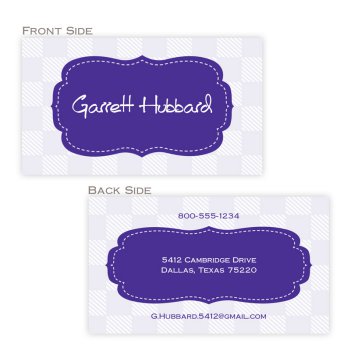 Pure White Printable Business Cards