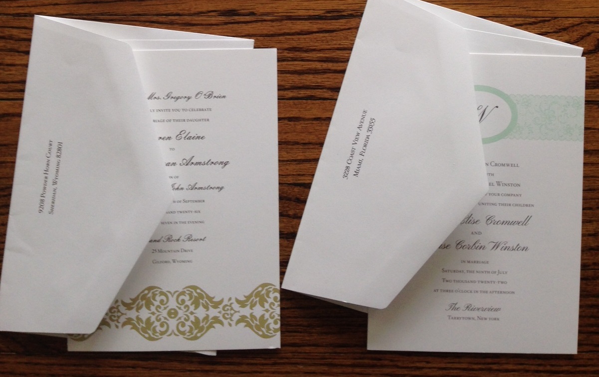 Wedding Invitation Envelopes Etiquette Part 1 Embossed Graphics