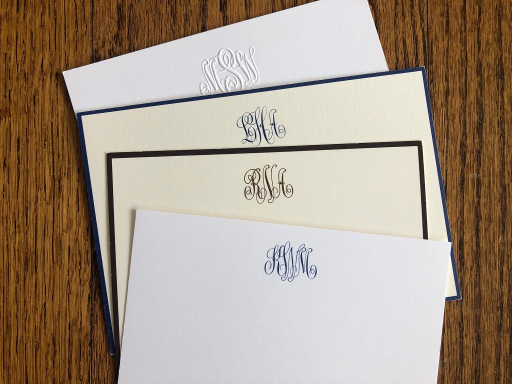 Classic Monogram Card is a classic stationery design that shows off our most popular monogram style
