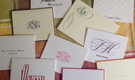 A variety of personalized notes from Embossed Graphics