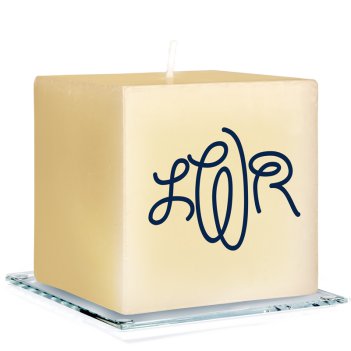 Henley Traditional Personalized Candle - Printed Raised Ink Henley Traditional Personalized Candle - Printed Raised Ink