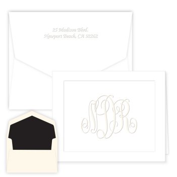 Knightsbridge Monogram Note - Embossed Knightsbridge Monogram Note - Embossed