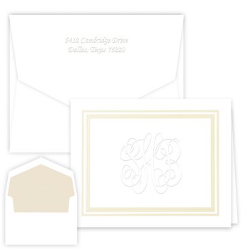 Coventry Monogram Note - Embossed Coventry Monogram Note - Embossed