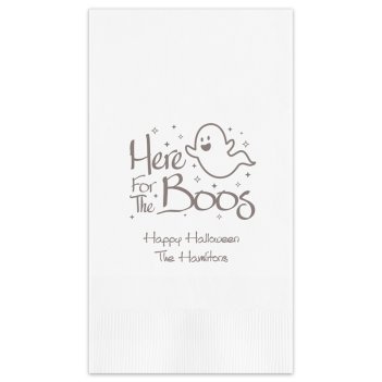 Here For The Boos Guest Towel - Printed