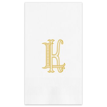 Unity Two Letter Monogram Guest Towel - Printed Unity Two Letter Monogram Guest Towel - Printed