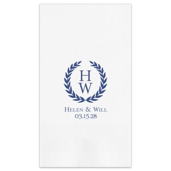 Wreath Wedding Guest Towel - Printed