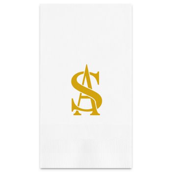 Harmony Two Letter Monogram Guest Towel - Printed Harmony Two Letter Monogram Guest Towel - Printed