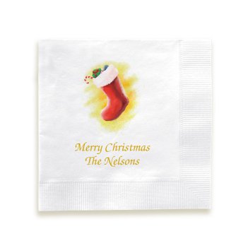 Christmas Stocking Napkin - Printed