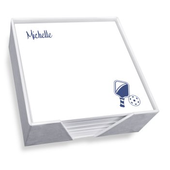 Pickleball Memo Square - White with holder Pickleball Memo Square - White with holder