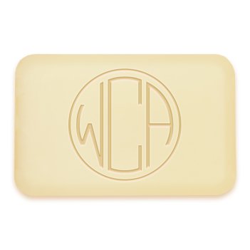 Circle Monogram Personalized Triple Milled French Soap - Engraved