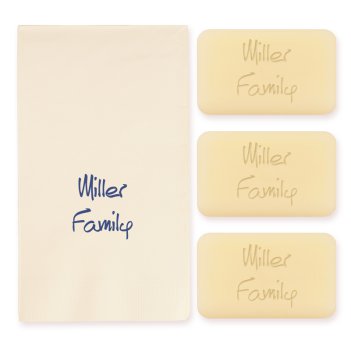 Anthony Personalized Triple Milled French Soap Set of 3 Plus Guest Towels