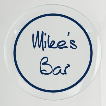 Mystique Glass Coaster - Printed Raised Ink Mystique Glass Coaster - Printed Raised Ink