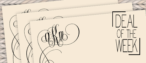 Orchid Monogram Card